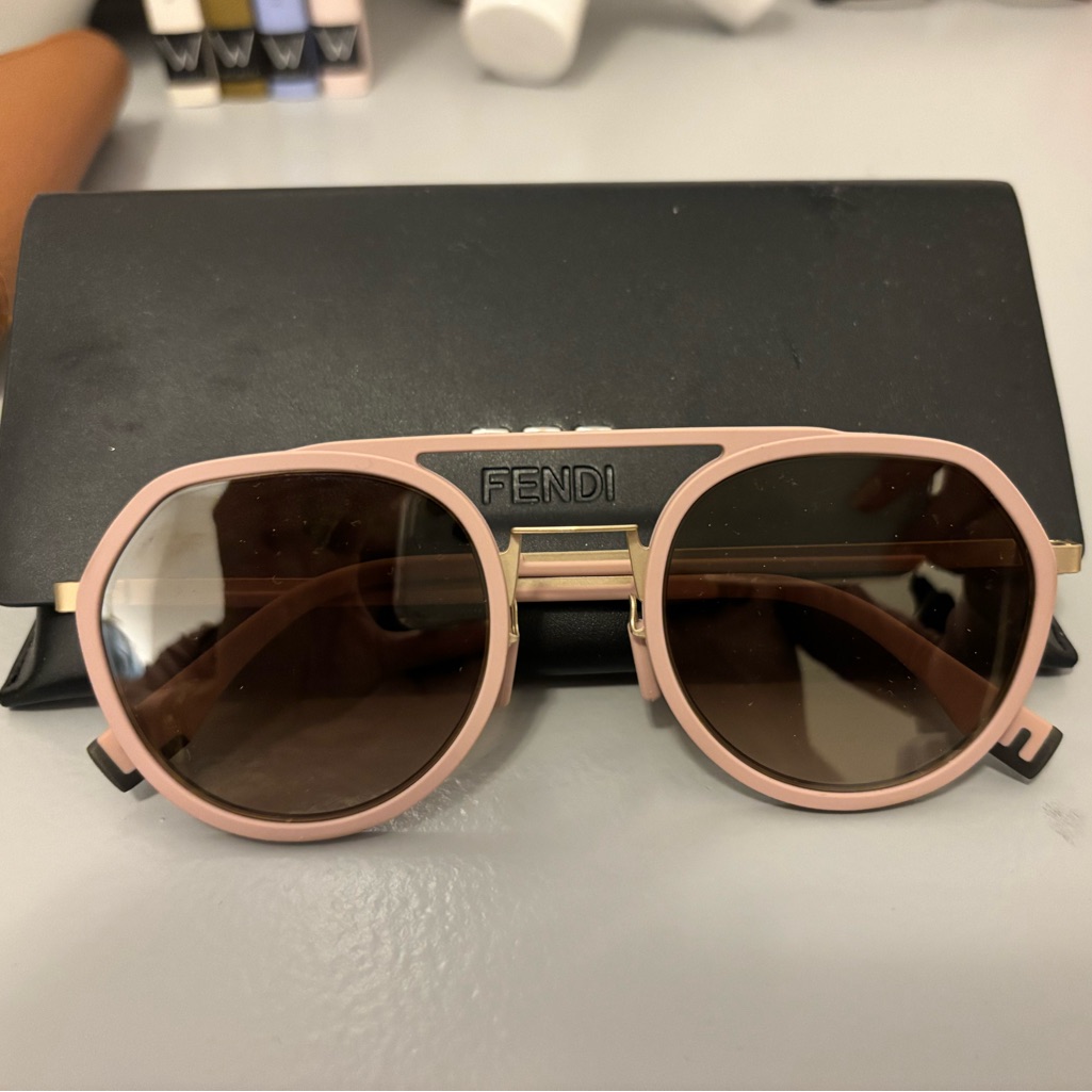 Authentic Fendi Pink And Gold Sunglasses